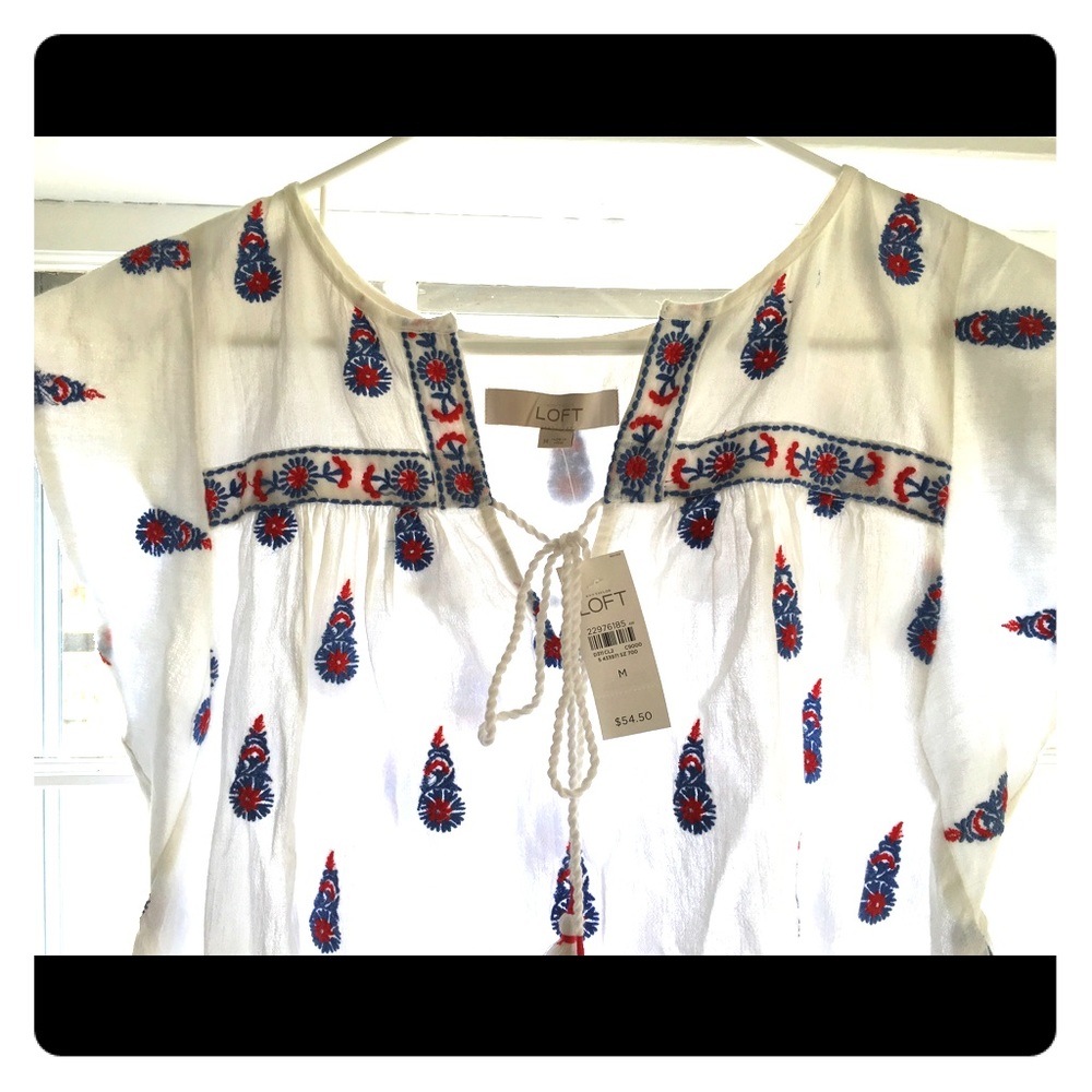 LOFT boho shirt SZ. M NWT